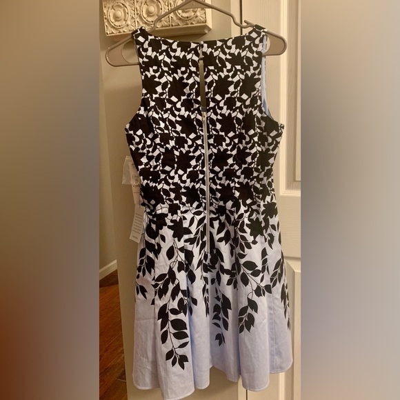 Maggy London Sky/Black Floral Dress for Nordstrom NWT - 6P - Picture 6 of 8